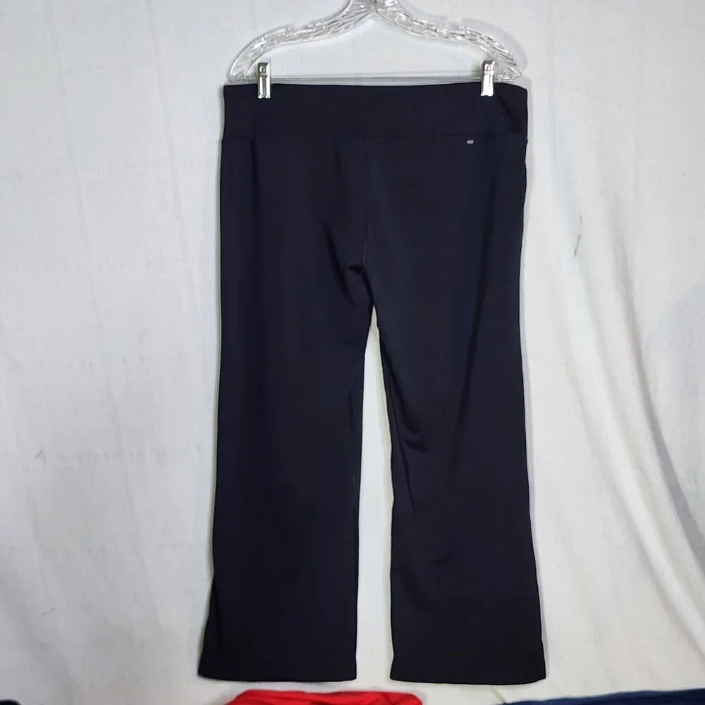 Sport-Tek Ladies NRG Polyester Spandex Black Wide Leg Stretch Fitness Pant Sz XL - Picture 9 of 16